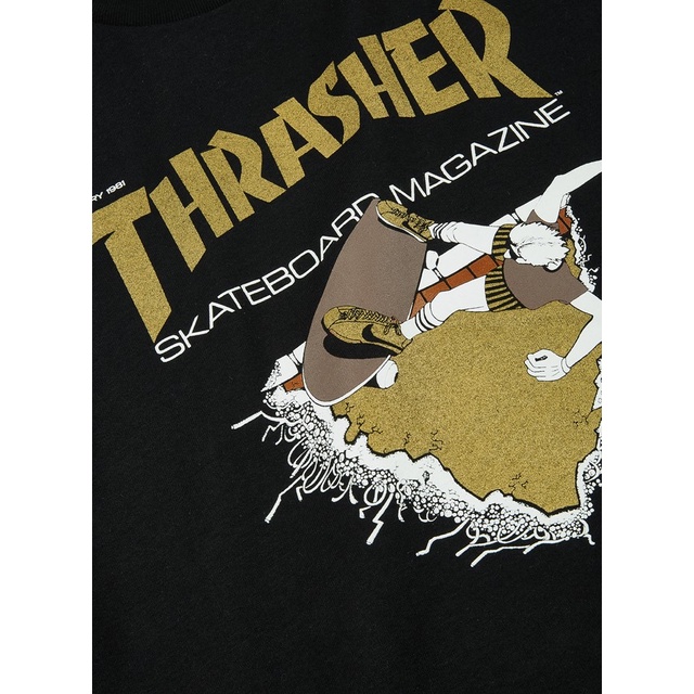 Thrasherr First Cover Gold Black Tee