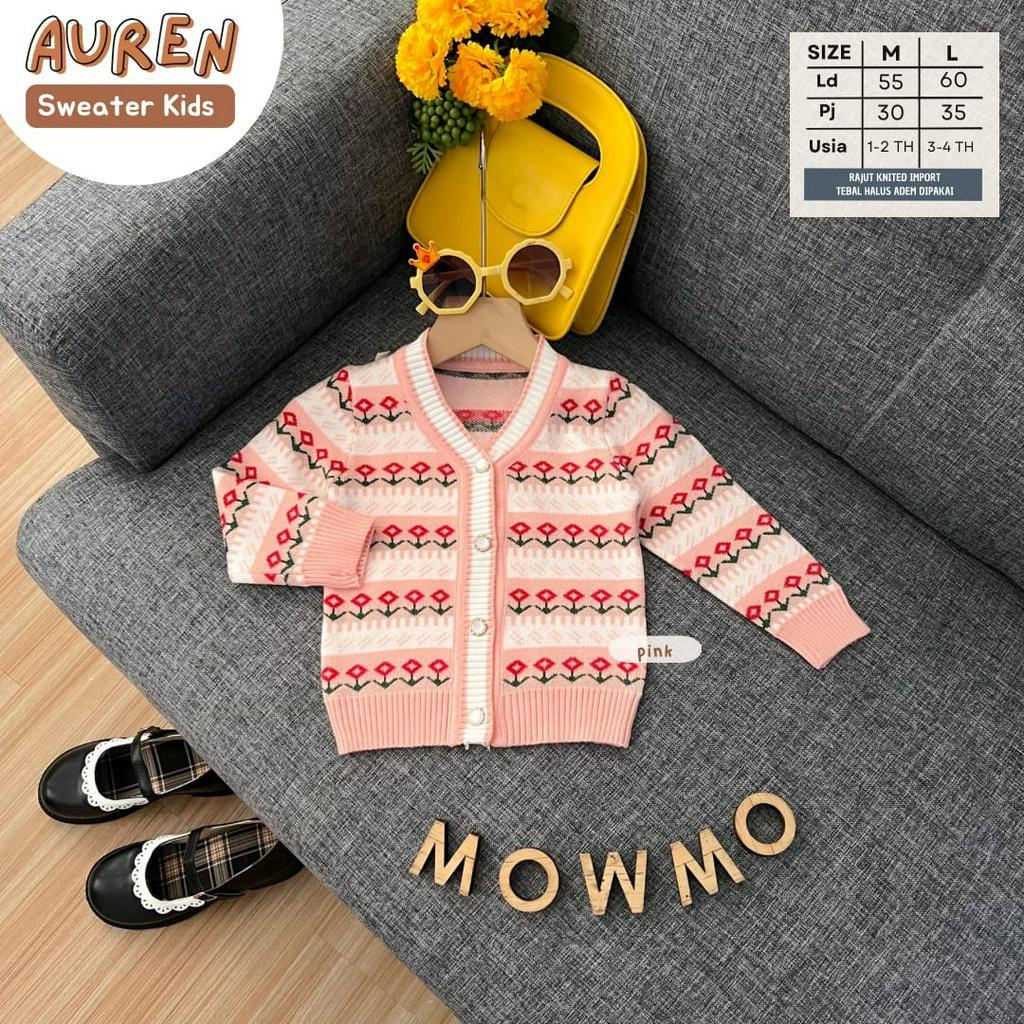 AUREN SWEATER ORI MOWMO KIDS | (M,1-2/L,3-4th) Knit Import Premium