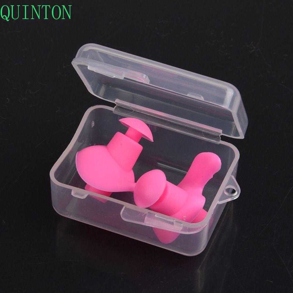 Quinton Ear Plugs Profesional Water Sport Spiral Anti Bising Tidur Water-Proof Silicone Alat Renang Shower Ear Plugs Peralatan Renang Swim Ear Plugs