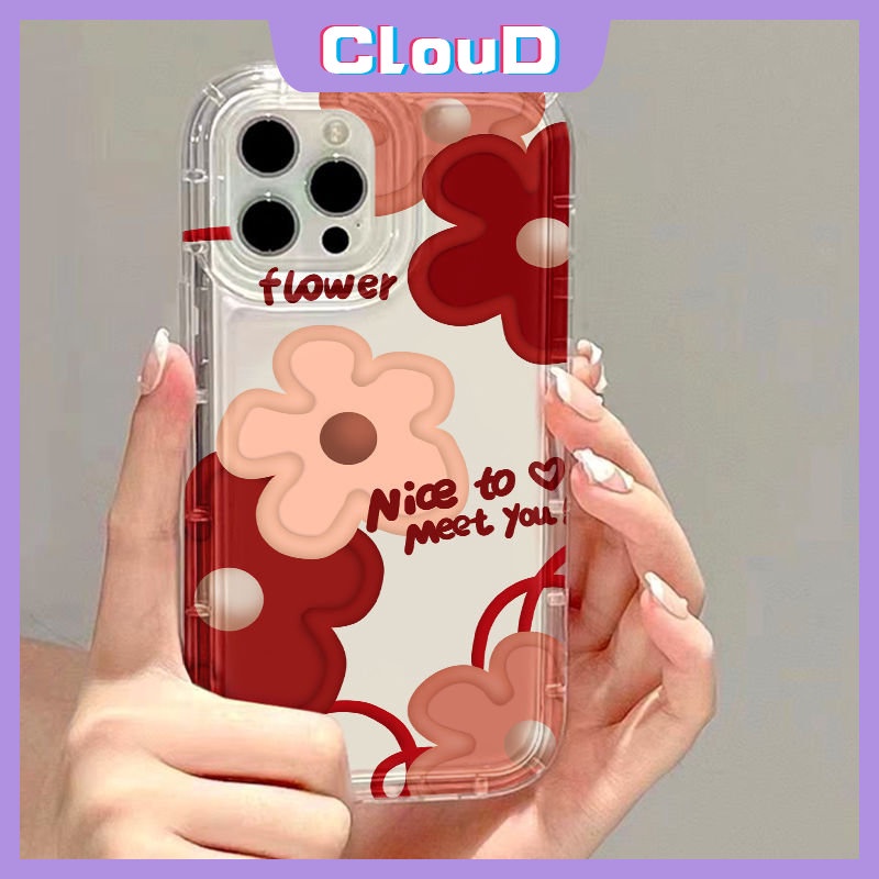 Untuk Redmi Note9 11 10s 8 10 11s 10 Pro Max POCO F4 Redmi 12C 9T 10 9 A1 9A 10A 9C NFC Ins Korea Lukisan Cat Minyak Fresh Flowers Shockproof Airbag Lembut Transparan Case