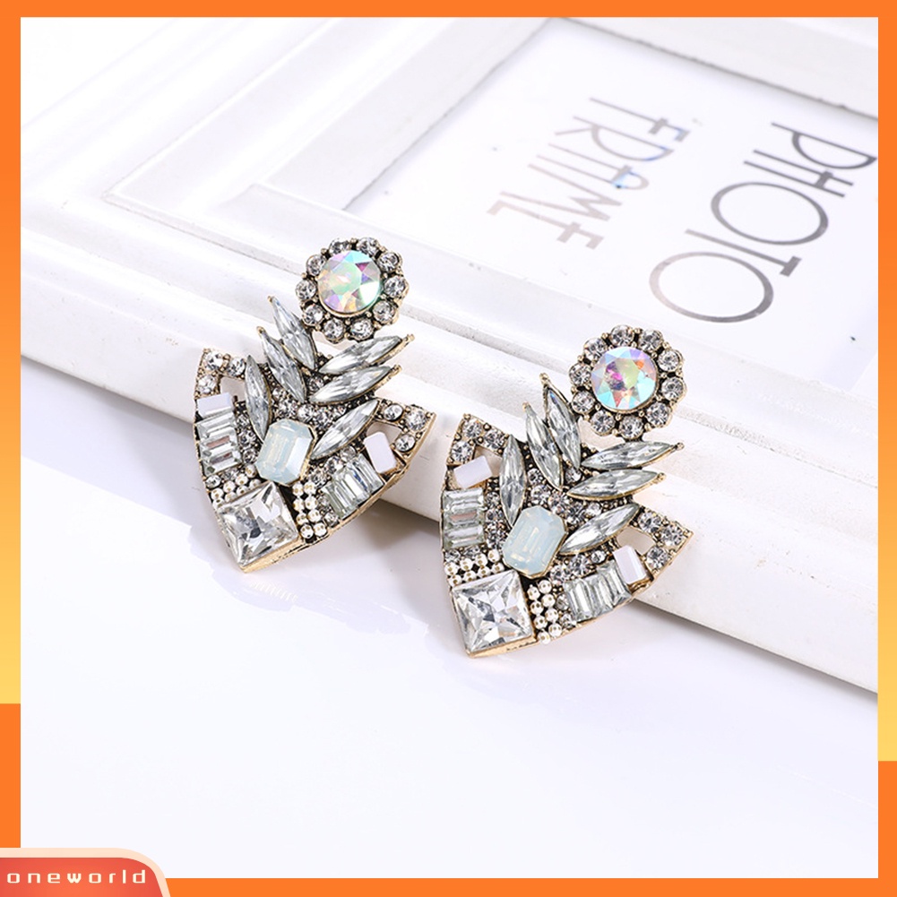 [WOD] Wanita Fashion Berlian Imitasi Berlebihan Bohemian Ear Stud Earrings Perhiasan Hadiah