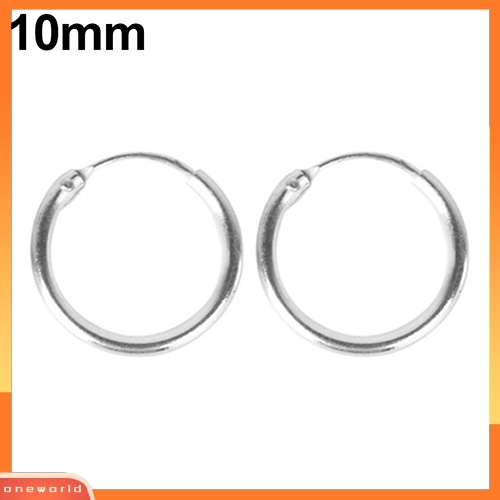 [WOD] 1pasang Unisex Perak Disepuh Anting Lingkaran Hoop Rings Bibir Hidung Telinga Studs Piercing