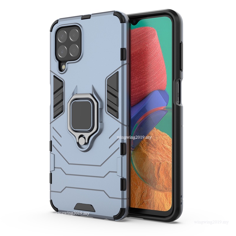 Shockproof Armor Case Untuk Samsung Galaxy M33 5G Cases Stand Holder Magnetic Phone Back Cover Untuk Samsung M33 Fundas