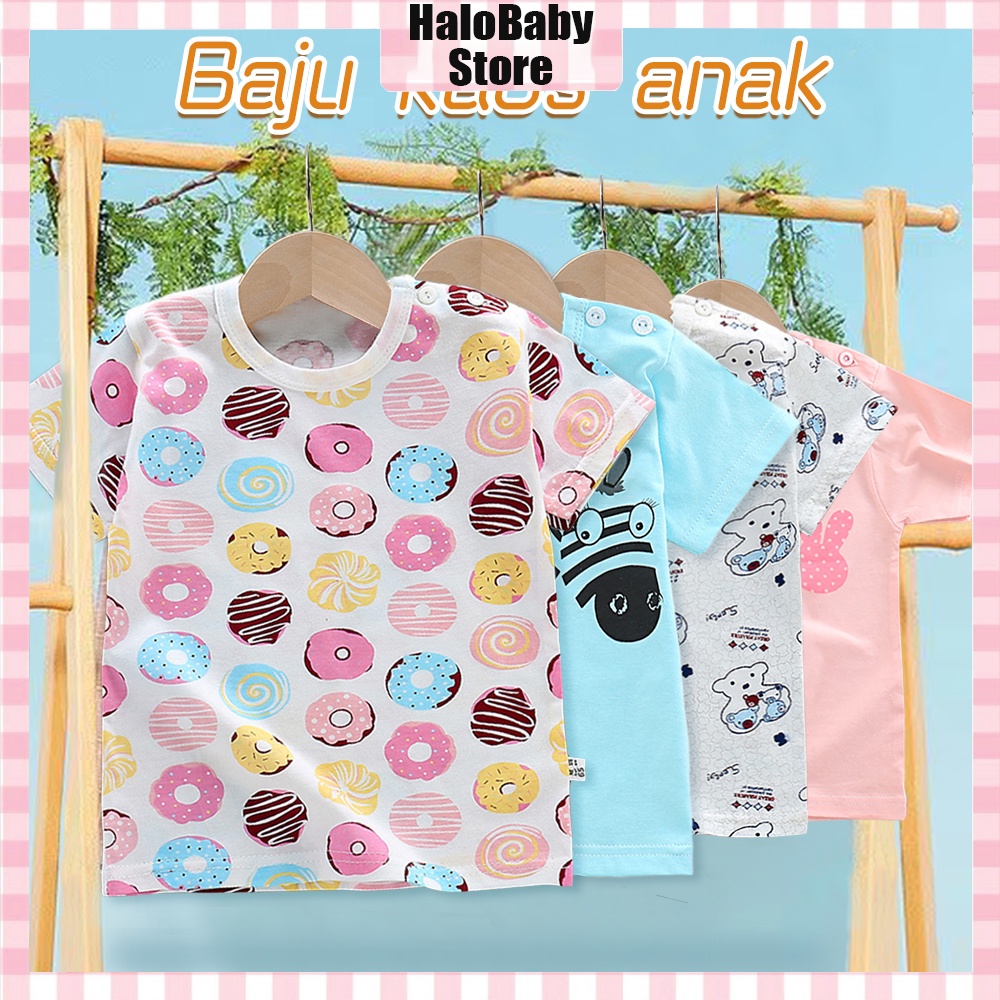 Halo Baby 0-3thn kaos bayi/Baju kaos anak bayi/T-shirt anak Lengan Pendek lucu