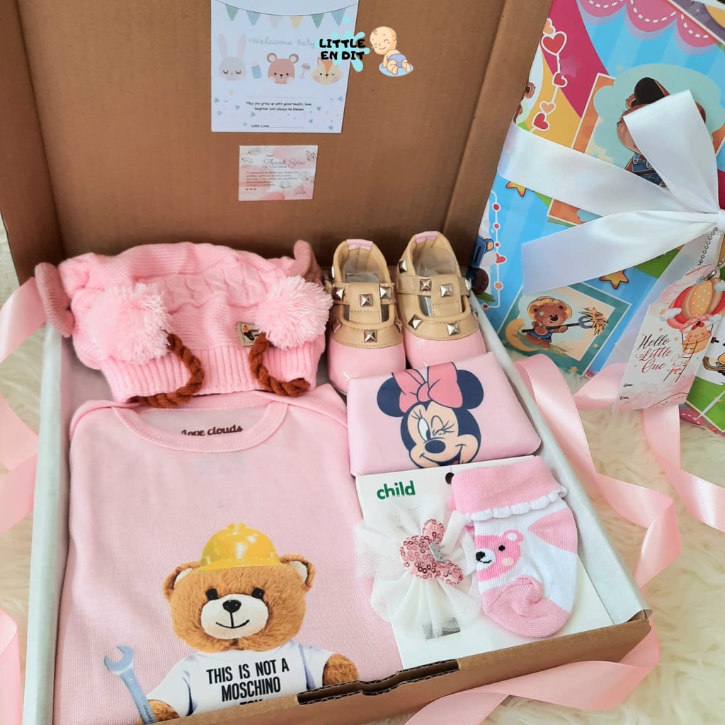 Poohstation HB03 Hampers Bayi Anak Perempuan Custom / Kado Bayi Newborn / Hampers Bayi 0-12 Bulan/ H