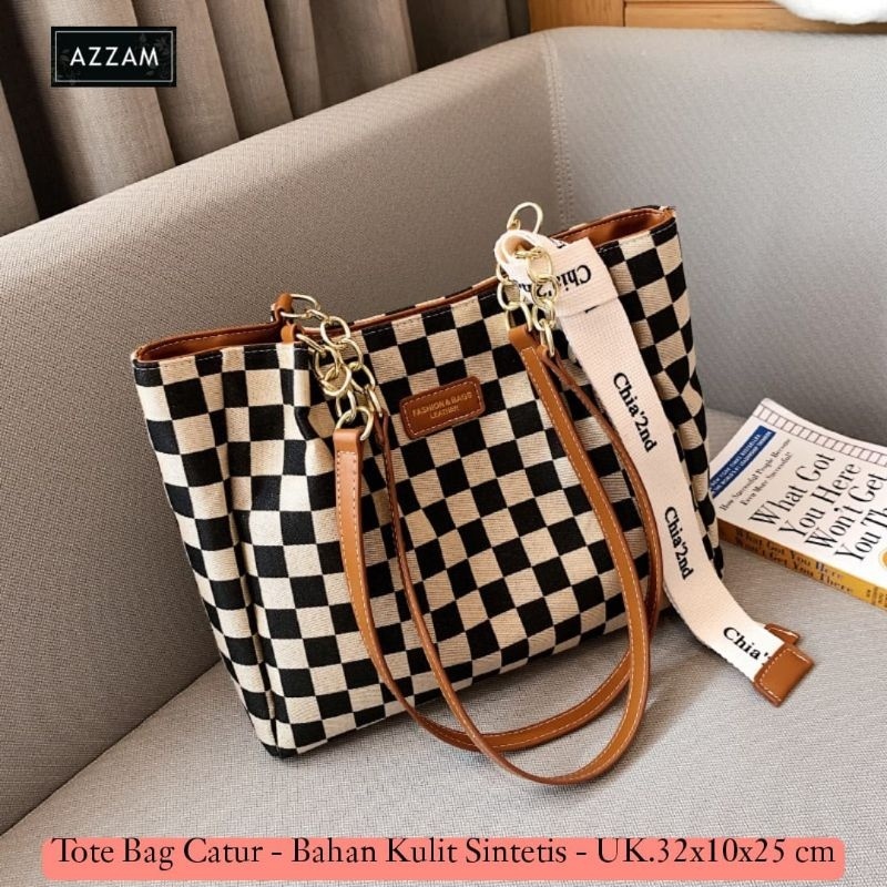 TOTE BAG WANITA TOTE BAG CATUR BY ORI AZZAM