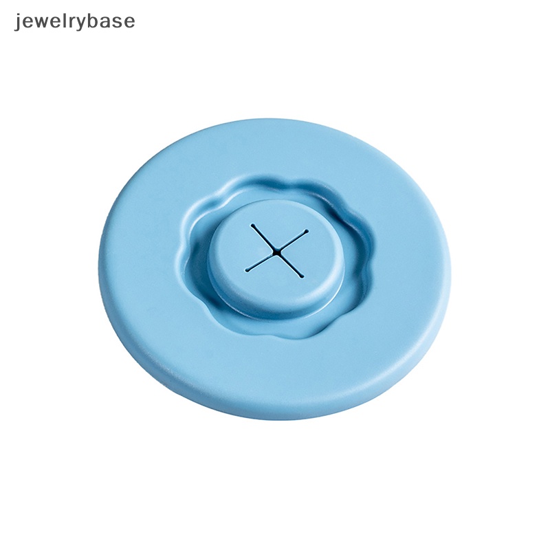 [jewelrybase] All-matching Silicone Cup Lid Glass Drink Cover Tahan Panas Dengan Lubang Sedotan Tahan Lama Aksesoris Botol Fleksibel Dicuci Butik