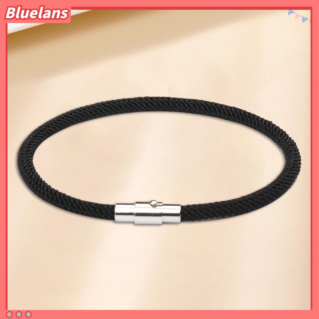 [BLS] Gelang Pasangan Warna Solid Gesper Tali Nilon Perhiasan Pasangan Keberuntungan Untuk Pesta