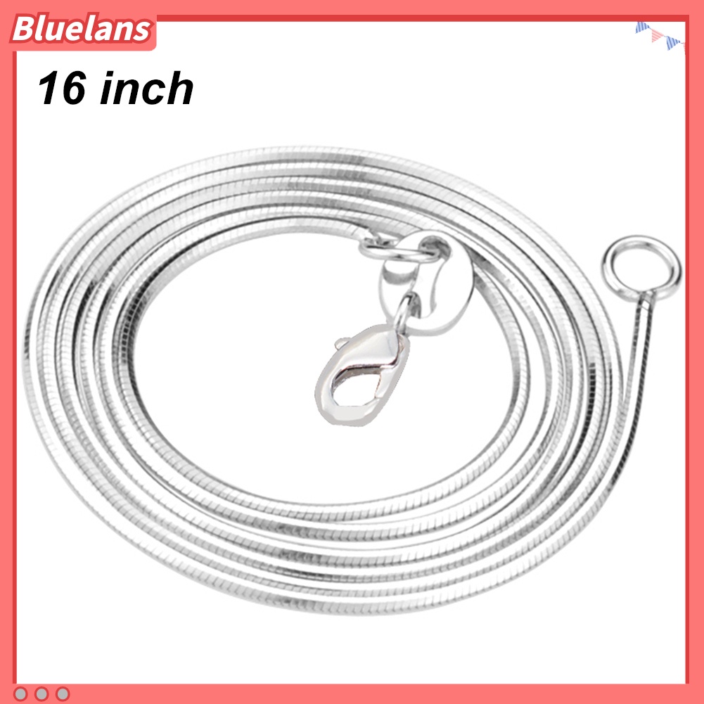 [BLS] Fashion Wanita Perak Berlapis Multi-layer Rantai Ular Kalung Pesta Perhiasan Hadiah