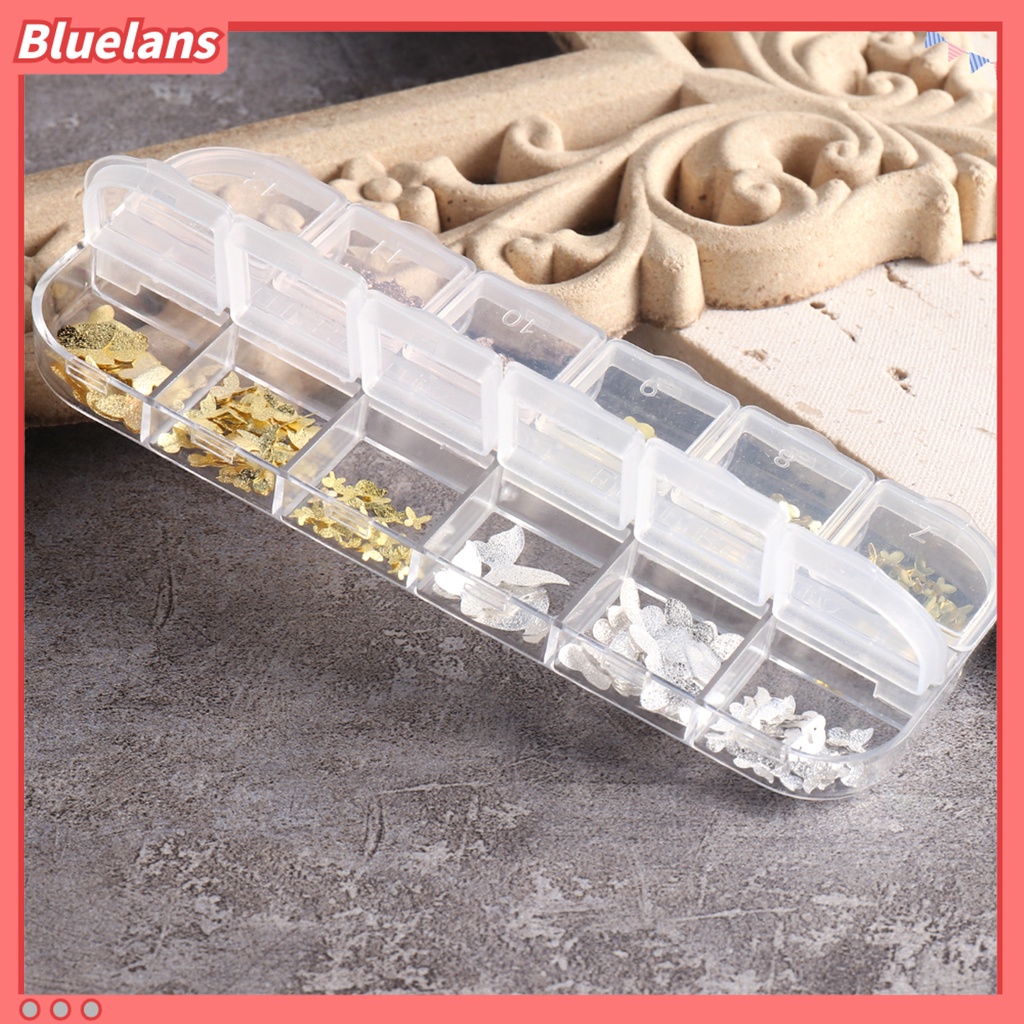 [BLM] 1kotak Dekorasi Kuku Bentuk Halus Tahan Luntur Logam 3D Kupu-Kupu DIY Nail Art Perhiasan Manicure Desain Perlengkapan Kecantikan