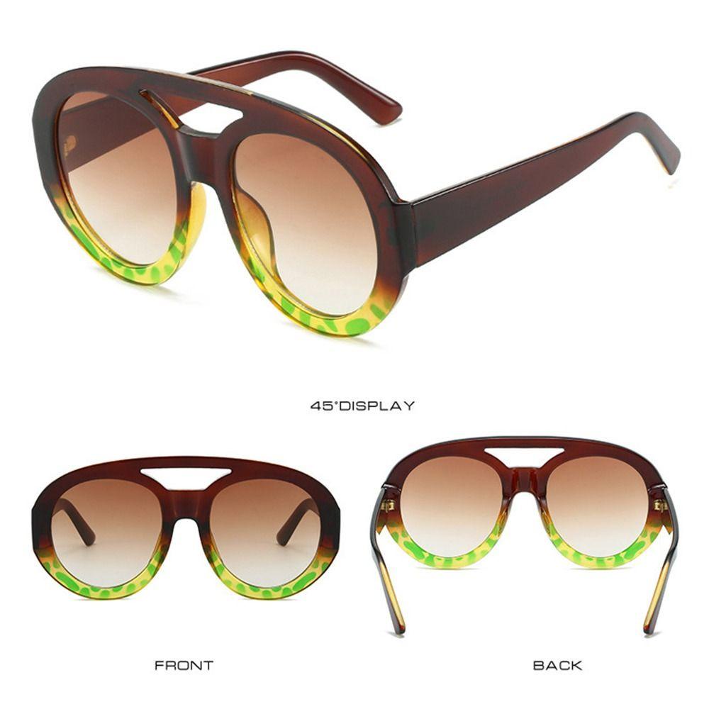 Lily Kacamata Bulat UV400 Gradasi Oversized Goggle Shades