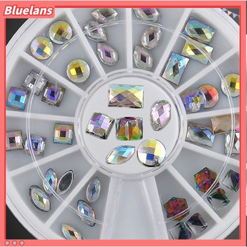 [BLM] 36pcs/roda 3D Colorful Nail Art Rhinestones Glitters Tip Dekorasi Manicure