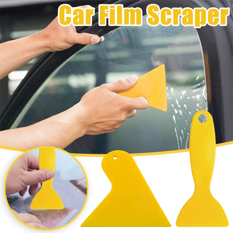 Kaca Mobil Vinyl Film Wrapping Scraper Kuning Plastik Stiker Mobil Beauty Squeegee Auto Window Windshield Salju Air Alat Pembersih Otomotif Styling Aksesoris