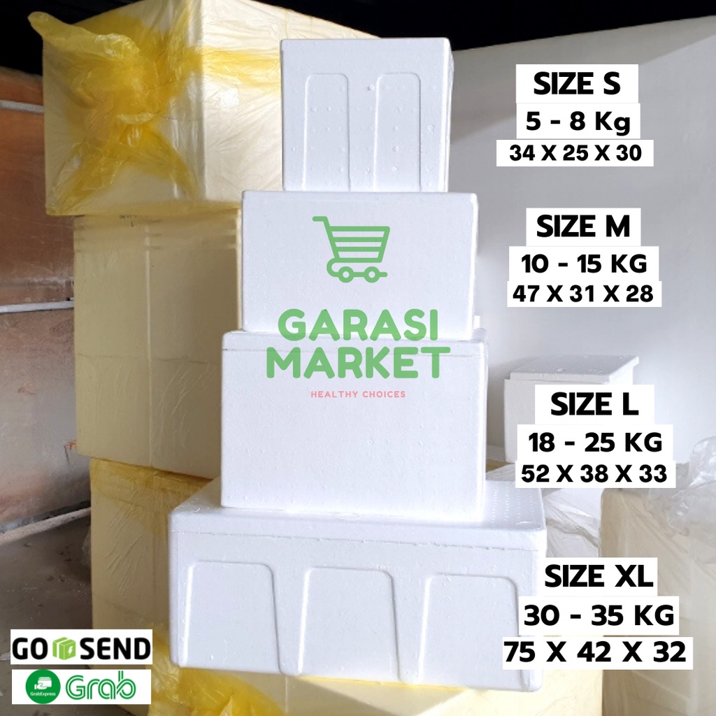 Box Stereofoam Gabus Styrofoam Busa Sterofoam Kotak Es Besar Tebal