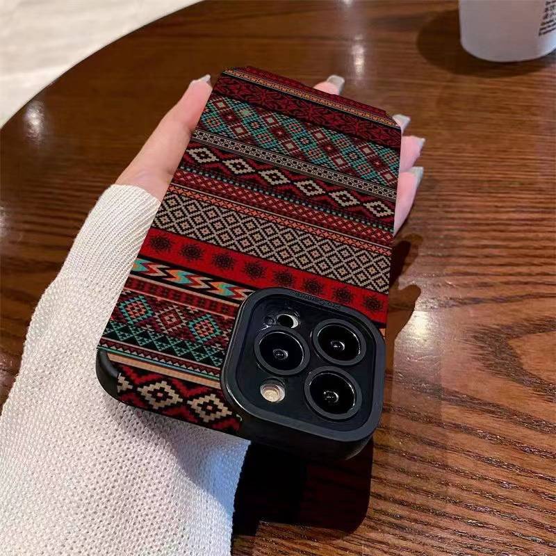 All New Hot Fashion Leather Soft Case IPhone 6S 7 Plus 8 Plus X XS XR XS Max 11 13 12 14 PRO Max 14 Plus SE Mini Phone Case Girl Girl Women Brown totem grid