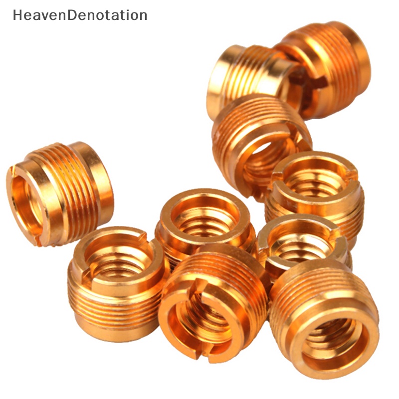 [HeavenDenotation] 5pcs/set Mikrofon Mic Sekrup Klip Drat Adaptor3 /8&quot; Ke5/8&quot; Konektor Golden HDV