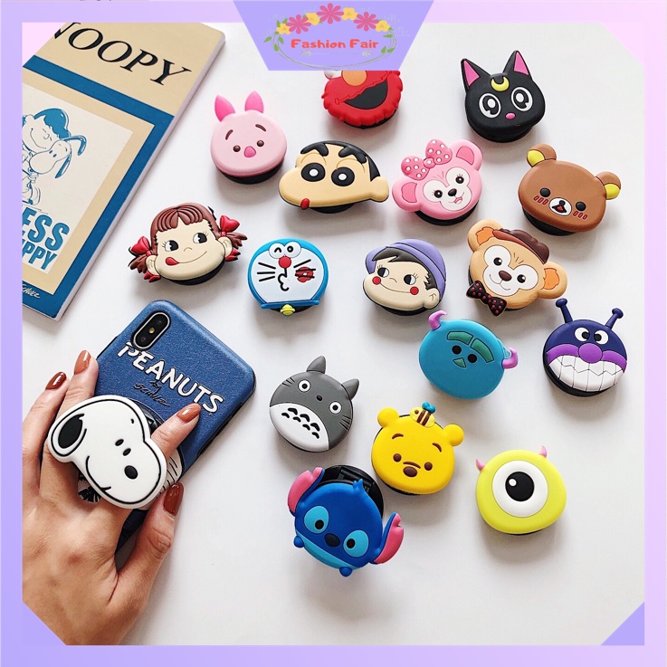 FASHION FAIR - D6007 Aksesoris Handphone / Pop Socket Karakter BT21 BTS / Aksesoris Grip HP / Pop Socket / Socket HP 3D