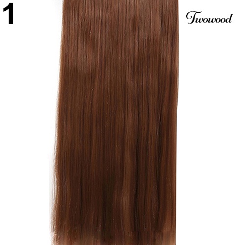 Twowood Womens Girls Fashion 5buah/8 Buah Klip Dalam Ekstensi Rambut Kecantikan Lurus