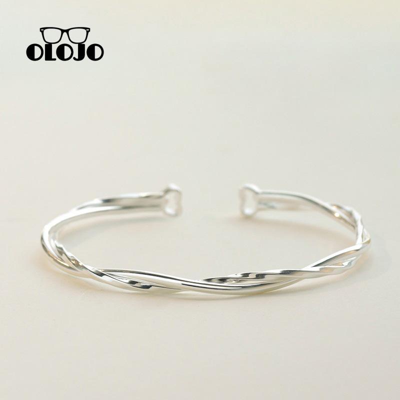 [Olojogrosirmobius Gelang Wanita Sterling Silver Desain Musim Panas Bermutu Tinggi Double-layer Love Bracelet