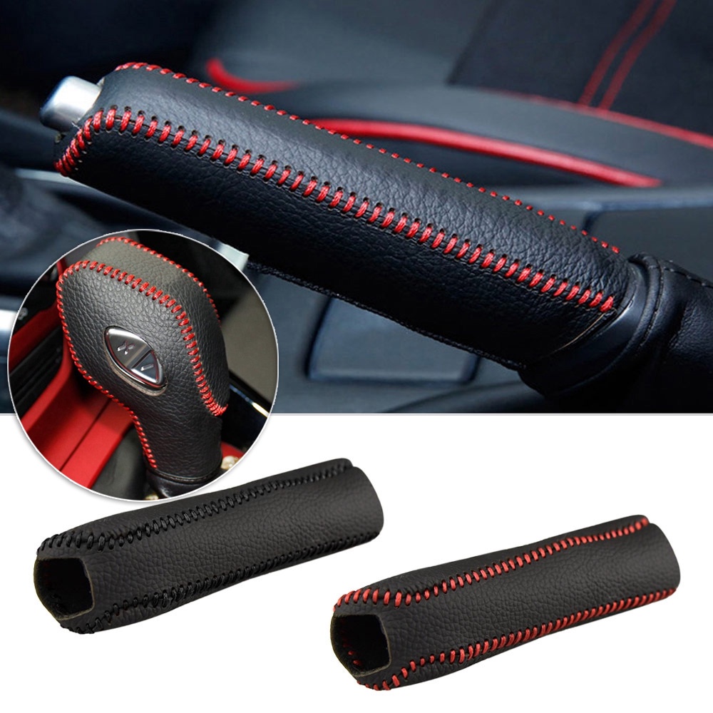 Universal Car Auto handbrake Cover Protector Grip Covers Handle sleeve shift knob Cover Penutup Rem Tangan Mobil sleeve slip Mobil Kulit Imitasi shifting Car Hand Brake Cover