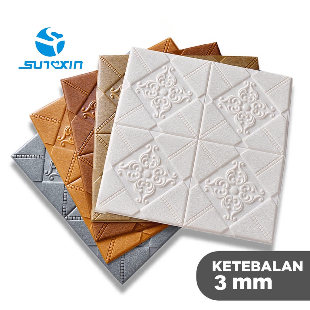 SUNXIN Wallpaper 3D Foam Motif Batik Wallsticker 70X70CM