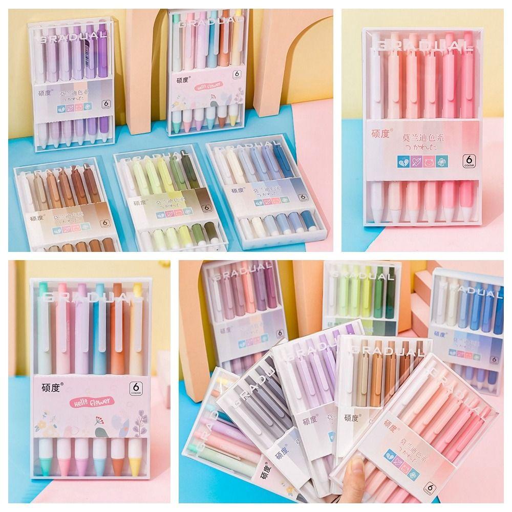 Mxbeauty ST Nib Press Gel Pen Set Kawaii 0.5mm Kantor Siswa Sekolah Anak Bolpoin