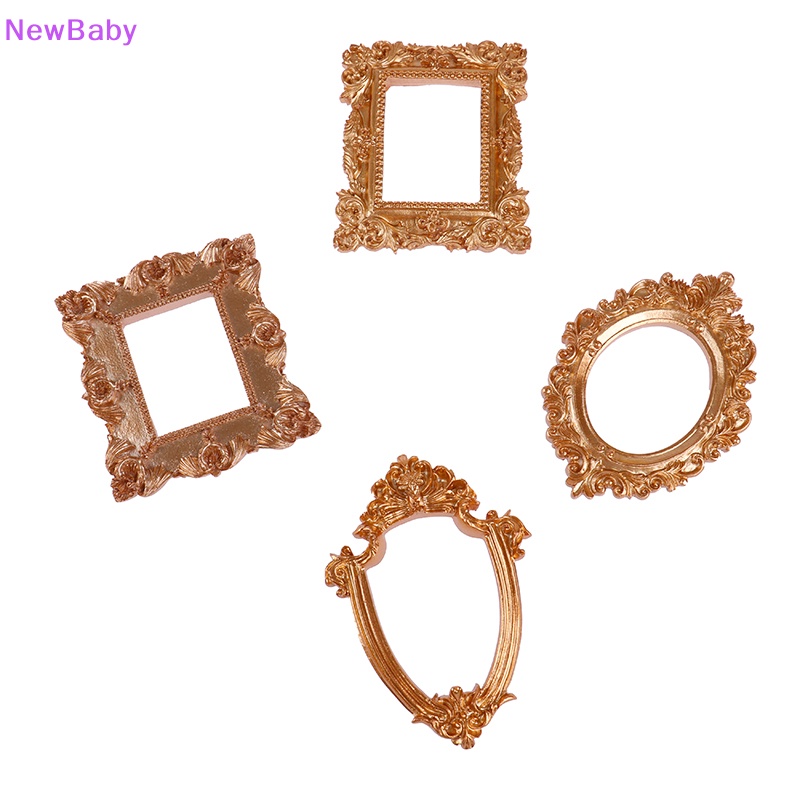 Newbaby 1PC Background Fotografi Nail Art Golden Retro Bingkai Foto Shoog Photo Prop ID