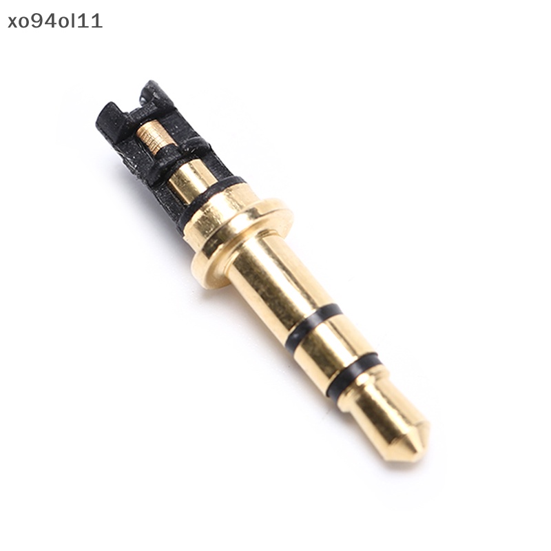 Xo 2pcs jack Colokan headset stereo 3.5mm Berlapis 90derajat Konektor Adaptor Audio OL