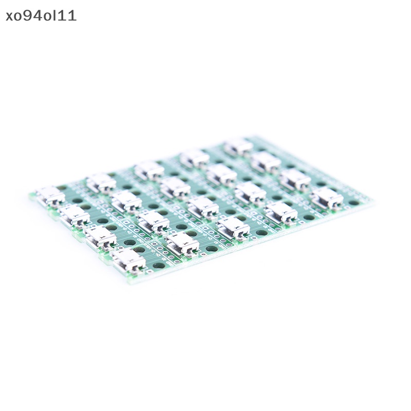 Xo 20pcs micro usb to DIP 2.54mm adapter Konektor Modul Papan panel female 5-pin OL