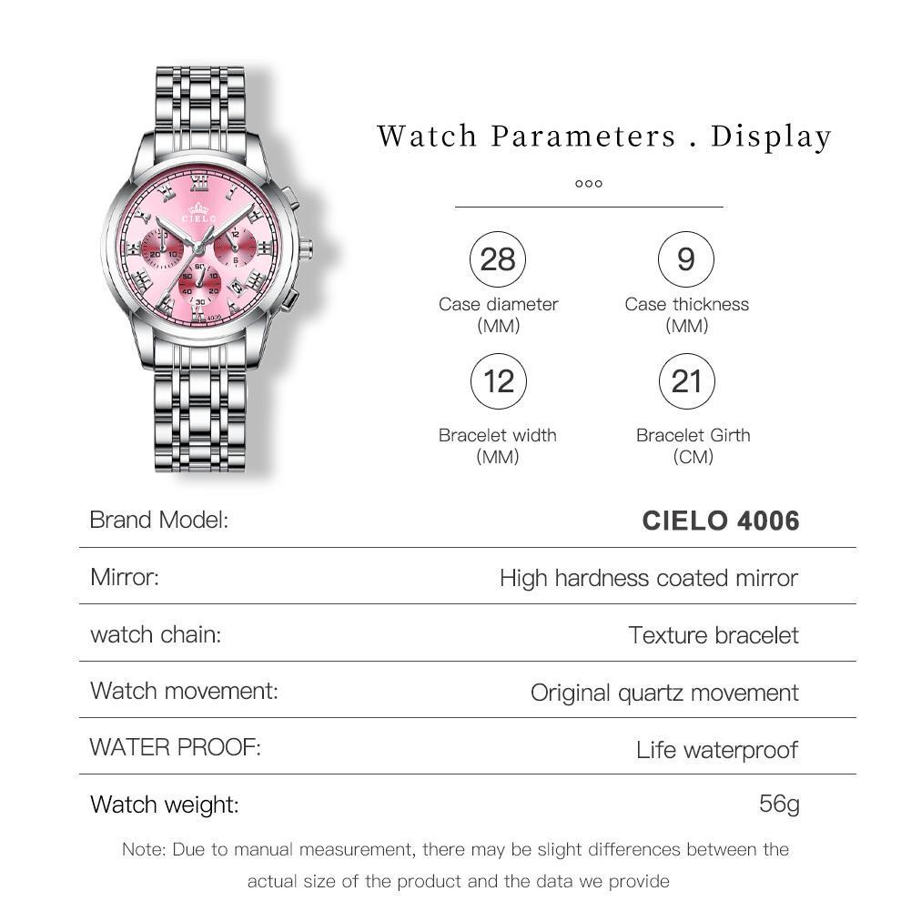CIELO(COD)Jam Tangan Wanita Original Anti Air Tahan Air Kecil Korea Analog Putih Gold Hitam Stainless Steel Women Watch Santai Mode Tahan Air Kuarsa Santai Mewah Cewek Fashion Silikon Quartz Kulit Anti Air Women Watch Arloji