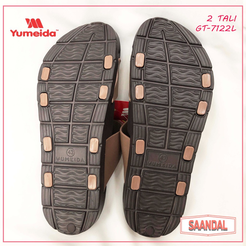 COD!! Sandal Selop Pria Yumeida 2 Ban/Tali 2 GT 7122 L Karet (BISA SATUAN COD)