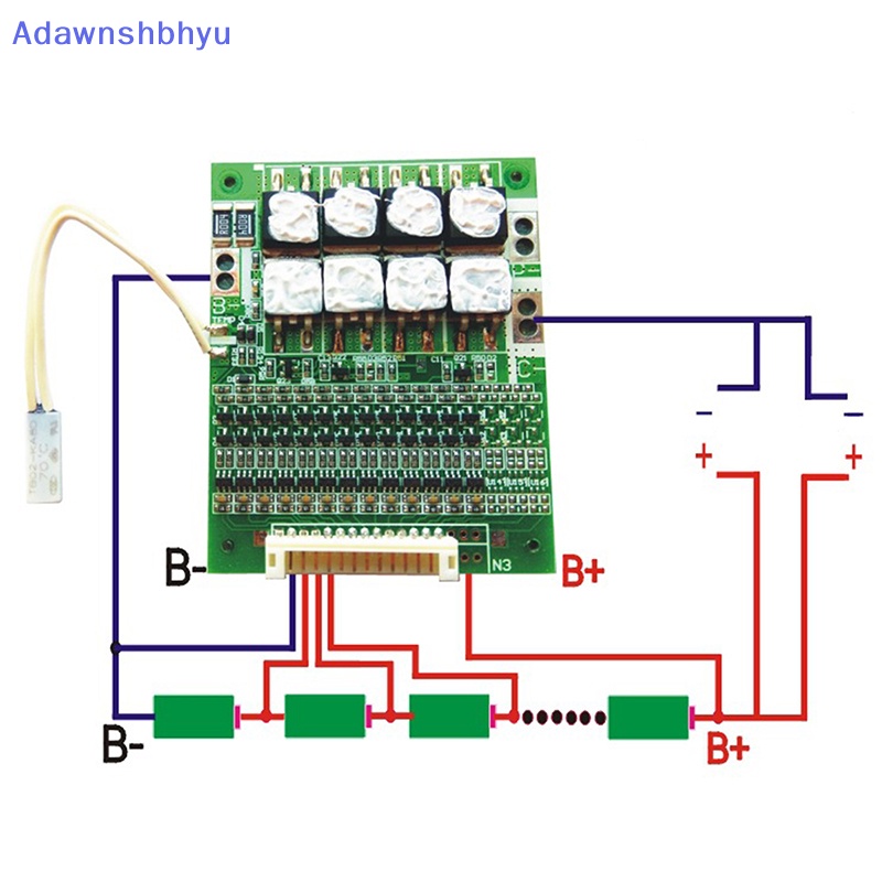 Adhyu 13S 48V 50A 18650paket Li-ion Lithium BMS Perlindungan Papan PCB Equalizer ID