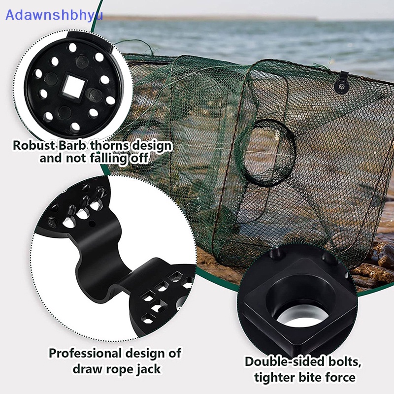 Adhyu 10pcs Klip Jaring Peneduh Matahari Alat Berkebun Greenhouse Shade Cloth Fix Clamp Plastik Grommet Pagar Netg Instalasi Hook ID