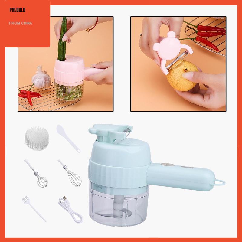 [Predolo] Mini Veggie Chopper Mincer Pemotong Sayuran Elektrik Untuk Wortel Daging Bawang Putih