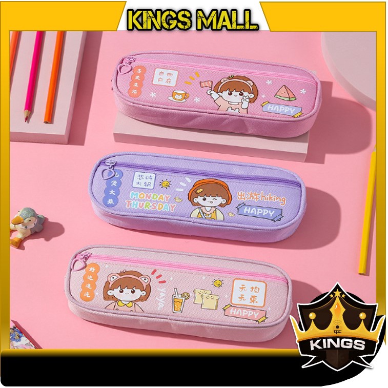 

KINGS - S5833 Tempat Pensil Resleting Model Terbaru Motif Lucu / Tempat Alat Tulis Motif Lucu / Pencil Case Cartoon
