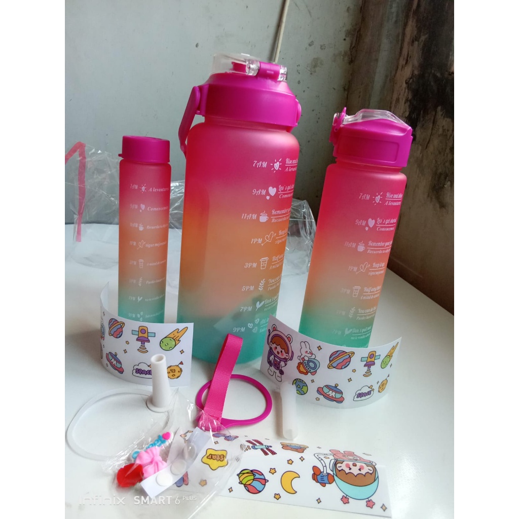 BOTOL MINUM GRADASI 3 IN 1 2 LITER / BOTOL MINUM SET 3 PCS / BOTOL MINUM GRADASI VIRAL