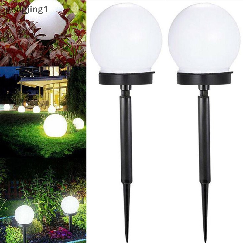 Ggg Outdoor LED Solar Round Bulb Lampu Rumput Lampu Jalan Dekorasi Taman Jalan ID