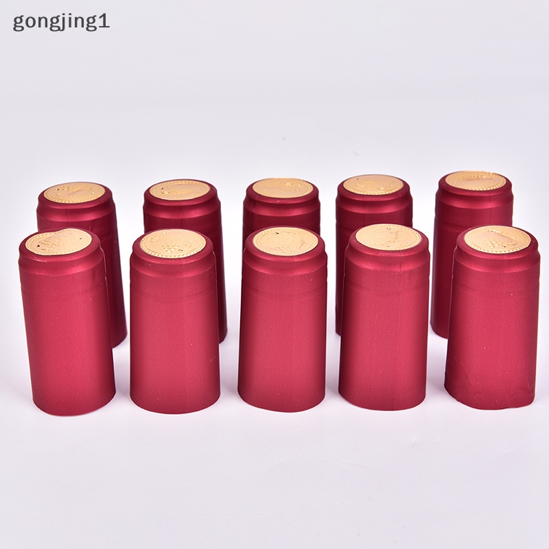 Ggg 10pcs Penutup Botol Wine Segel Botol Wine Aksesoris PVC Heat Shrink Tutup Supply ID