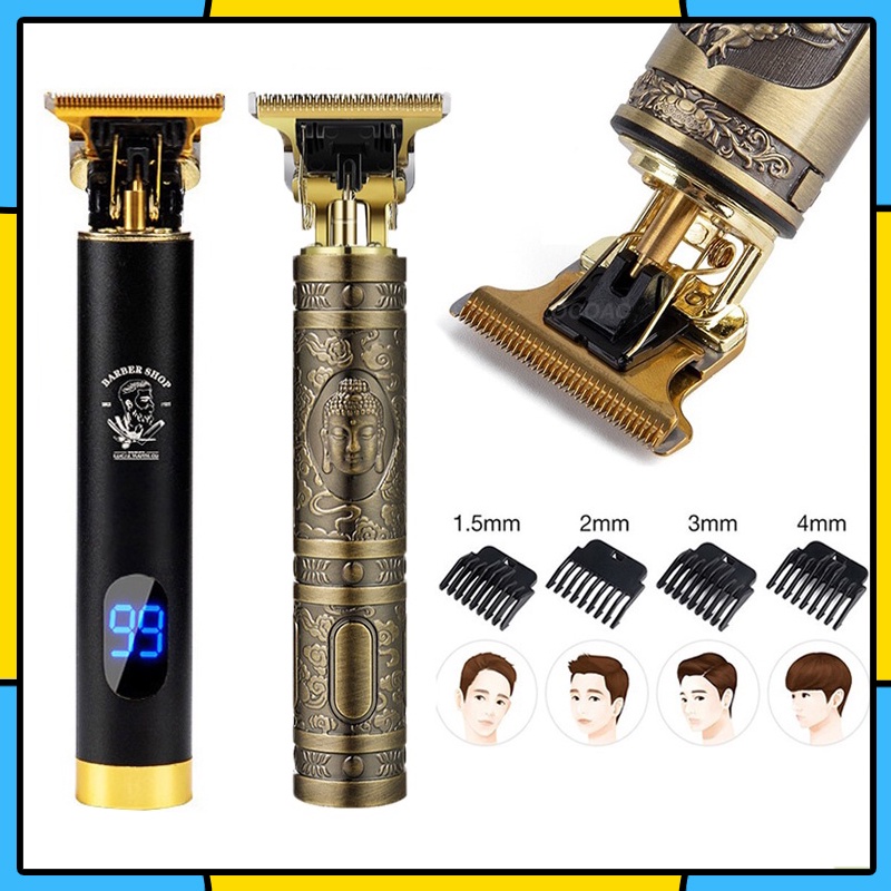 Alat Cukur Elektrik Profesional Hair Trimmer Detailer Cordless / Mesin Cukur Rambut Cas T9 / Pisau Cukur Jenggot