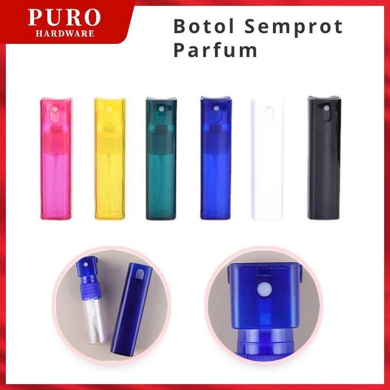 Botol Semprot Parfum Portabel Bentuk Tabung Persegi Ukuran 10ml