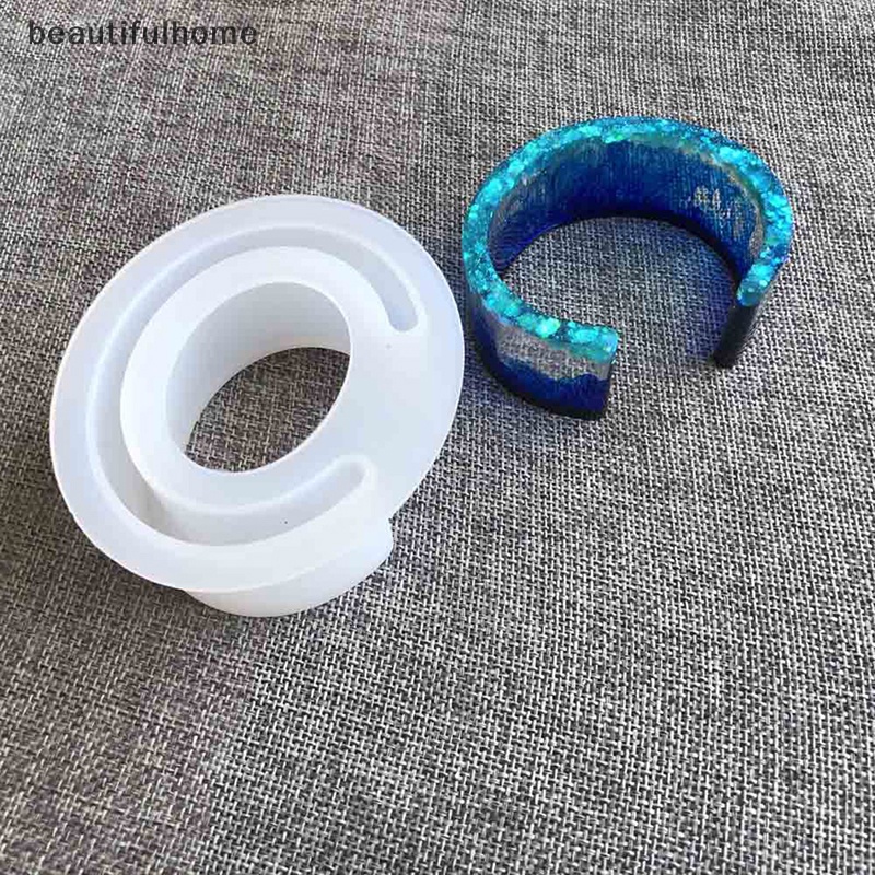 {beautifulhome} Putaran Buka Manset Cetakan Silikon Casg Cetakan Resin Gelang Bangle DIY Perhiasan.