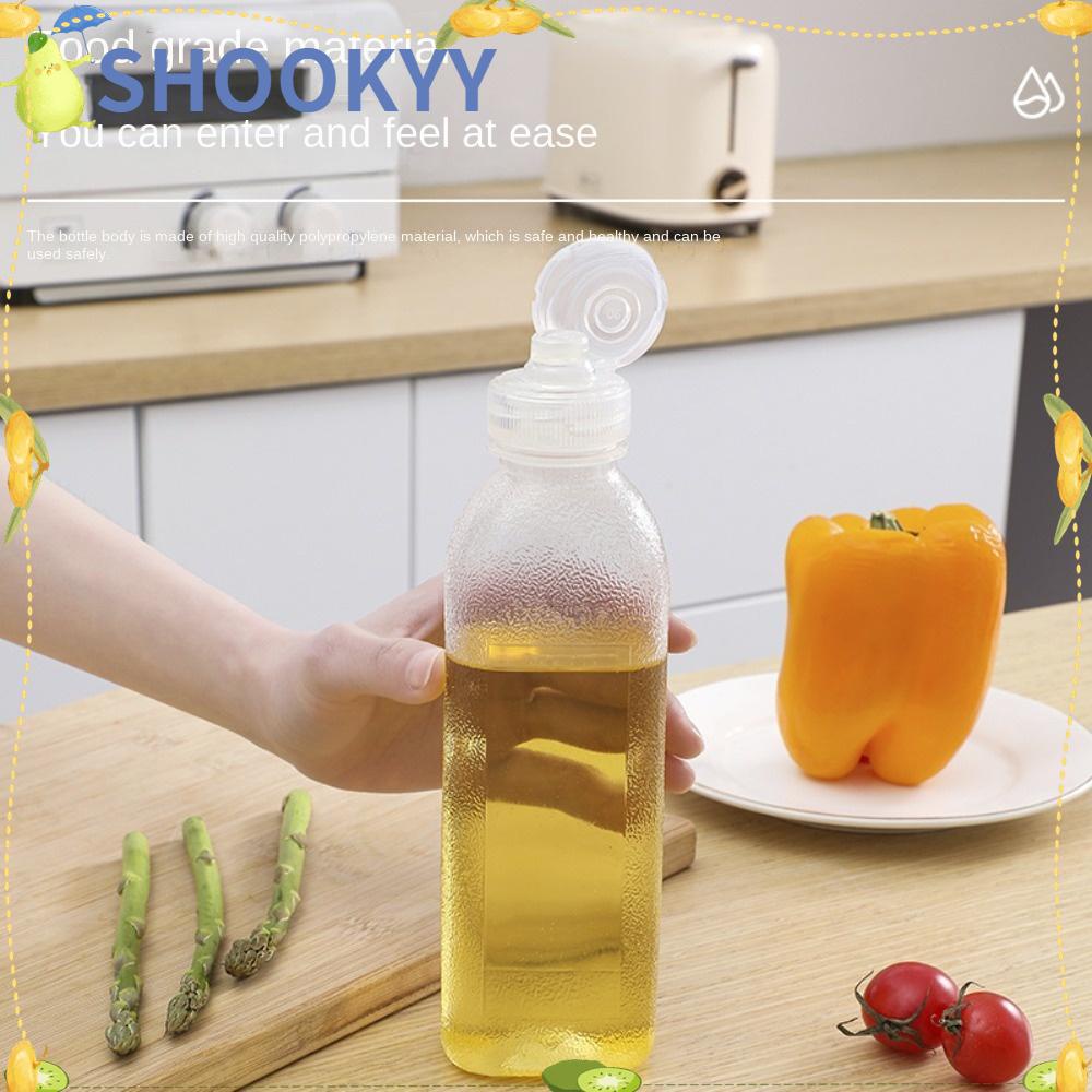 Chookyy 2Pcs Screaming Oil Pot PP5 Bahan 300ml Kontrol Minyak Nyaman Penyimpanan Dapur Kaliber Besar Dengan Penutup Debu Oil Squeeze Pot