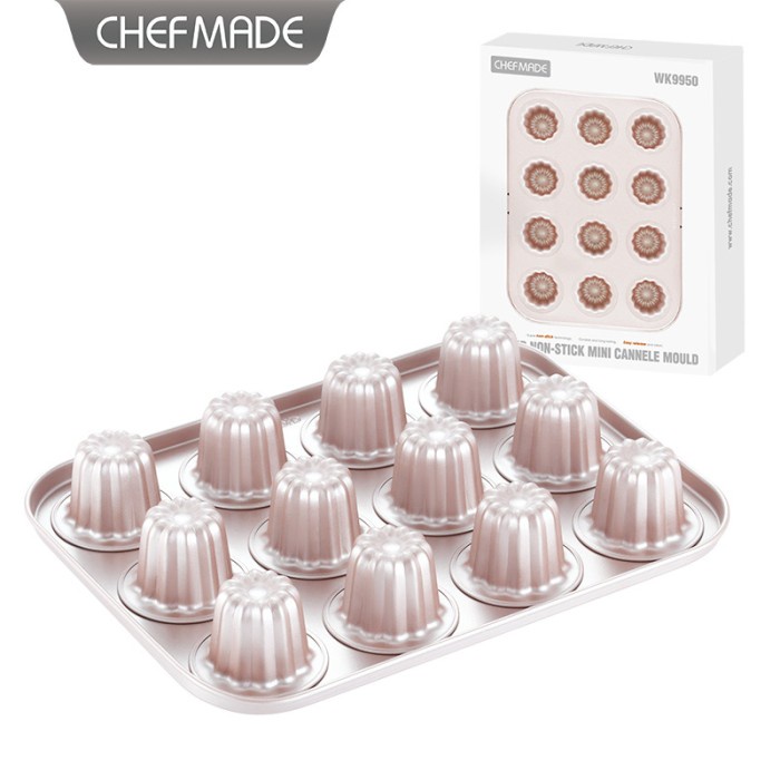 WK9950 Chefmade Mini Canele 12cups / loyang cannele 25.5x19.4cm/loyang