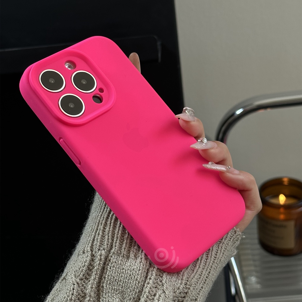 IPHONE Casing Ponsel Silikon Cair Untuk Iphone11 12 13 14 Pro Max14 Plus Case Full Cover Shockproof Soft Casing Penutup Belakang