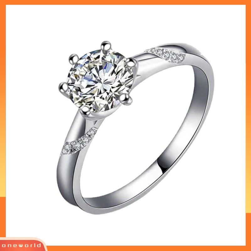 [ONR] Pt950 platinum Disepuh Imitasi grade D Karbon Tinggi moissanite Cincin Berlian Klasik Mikro Bertatahkan Delapan Hati Delapan Panah Dan Enam Cakar Cincin Wanita