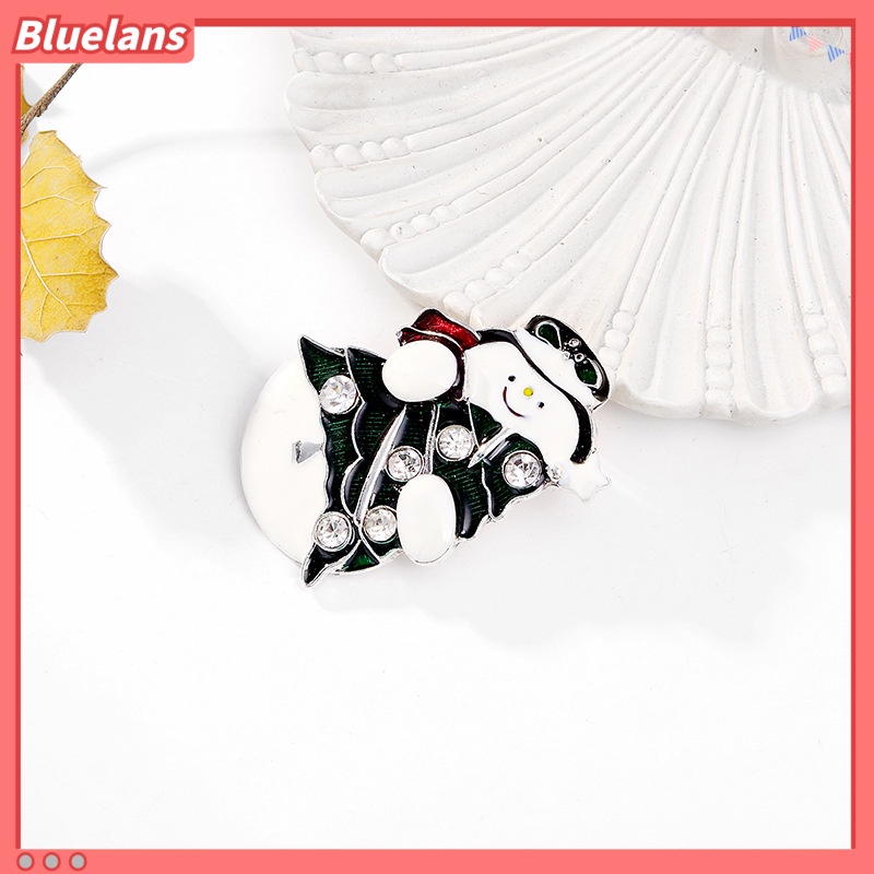 [BLS] Natal Snowman Bros Eropa Dan Amerika Christmas Snowman Drip Oil Alloy Kartun Bros Pakaian Bros Brooch