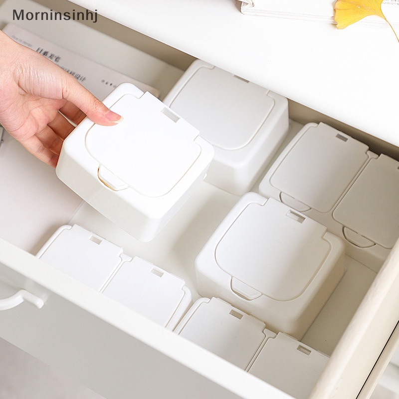 Mornin White Storage Box Desktop Organizer Kapasitas Besar Kartu Pos Stiker Box Subpaket Holder id