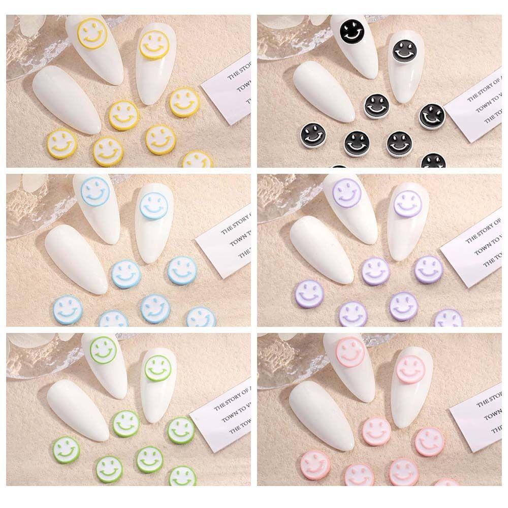 Mxbeauty Hiasan Kuku Bahan Alloy Kartun Smiley Face Manicure Nail Perhiasan Untuk Wanita