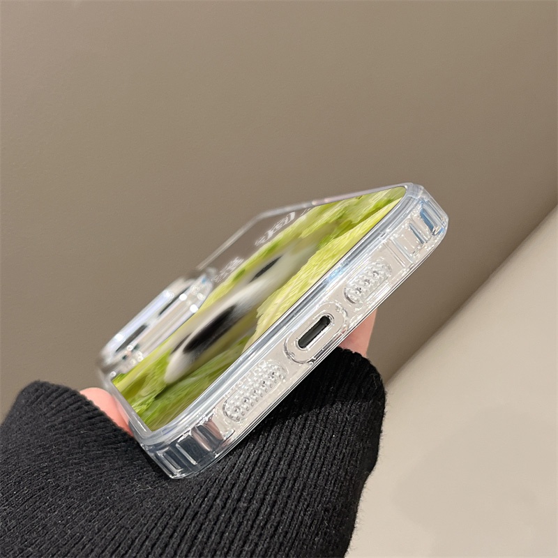 IPHONE Casing Ponsel Cermin Anjing Sayuran Kompatibel Untuk Iphone11 12 13 14 12Pro 13Pro 14Pro Pro Max XR X XS Max Electroplating Tombol Perlindungan Mirror Cover