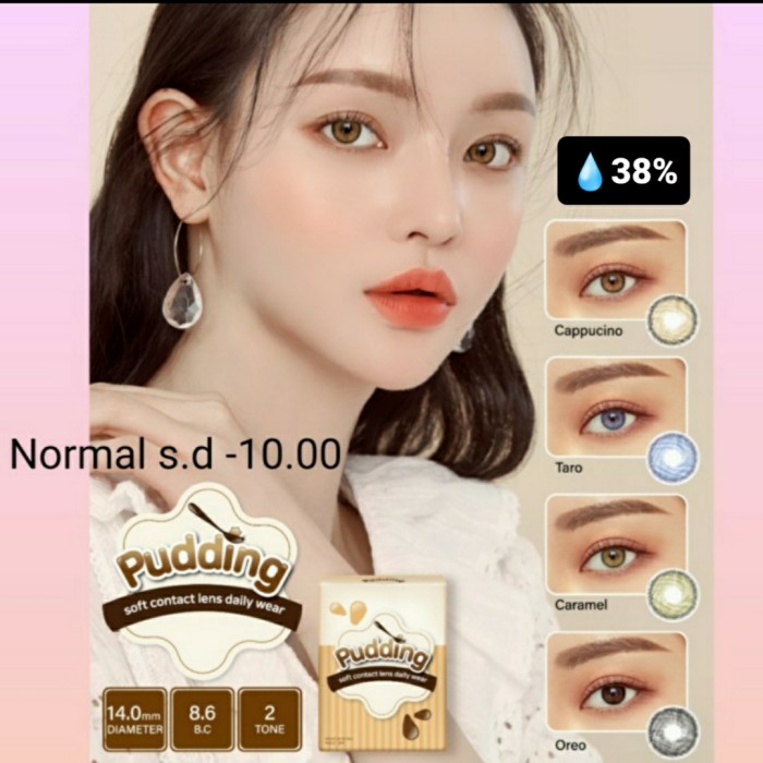 SOFTLENS PUDDING by EOS CAPPUCINO NORMAL MINUS S.D 10.00 Dia.14mm - CAPPUCINO, NORMAL